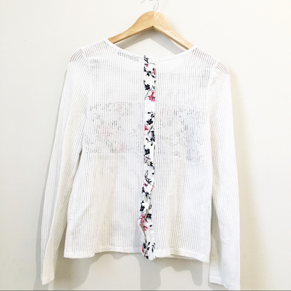 Honey punch multicolored waffle knit floral top - Picture 4 of 5
